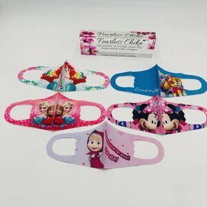 Brand New‎ Assorted Girls Face Mask Reusable 5 In Pack  Ariel/ Paw Patrol/Frozen